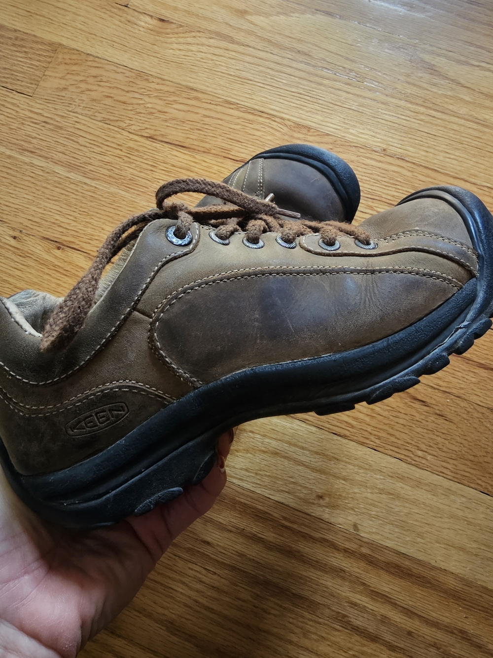 Keen Presidio Shoes Women’s 7.5 Brown Leather Comfort Walking Hiking Sneakers